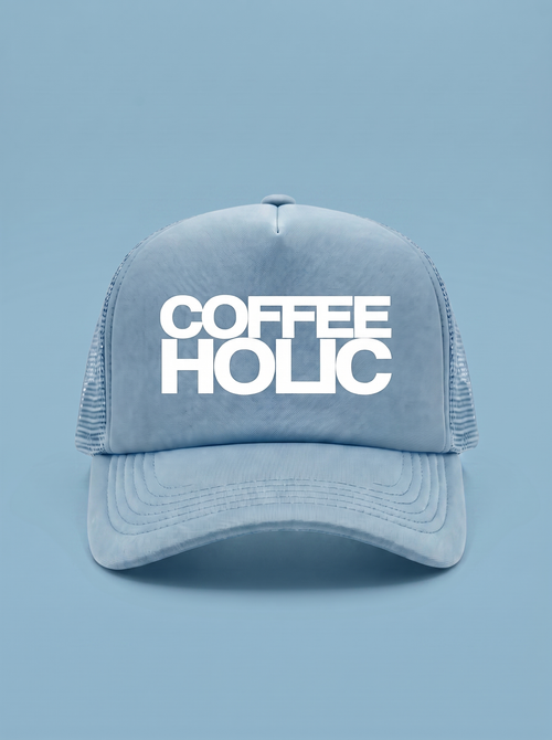 Gorra trucker "coffee holic" Bean & Brim, vista frontal
