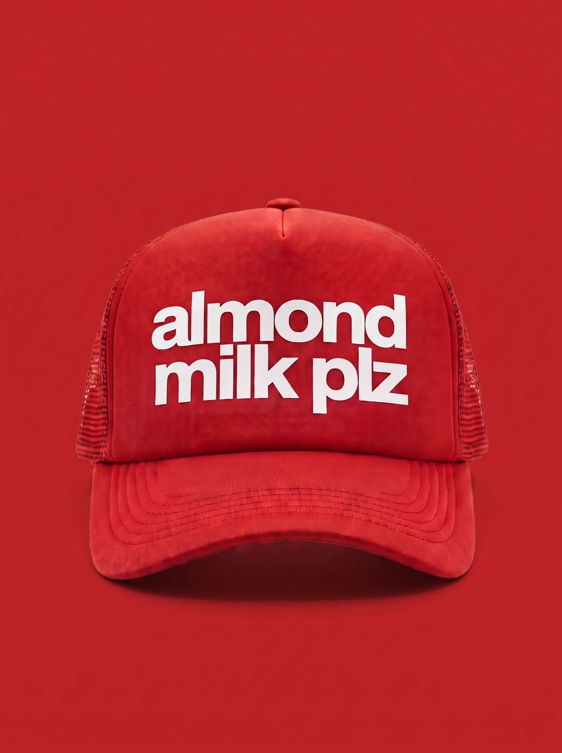 Gorra trucker "almond milk plz" Bean & Brim, vista frontal
