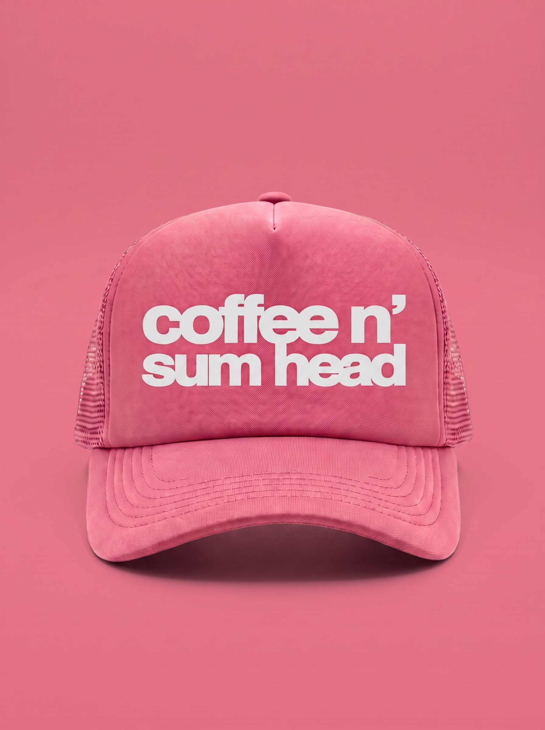Gorra trucker "coffee n'sum head" Bean & Brim, vista frontal