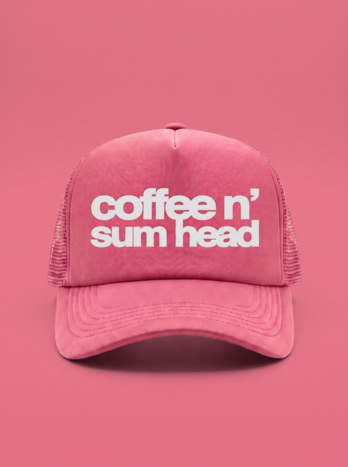 Gorra trucker "coffee n'sum head" Bean & Brim, vista frontal