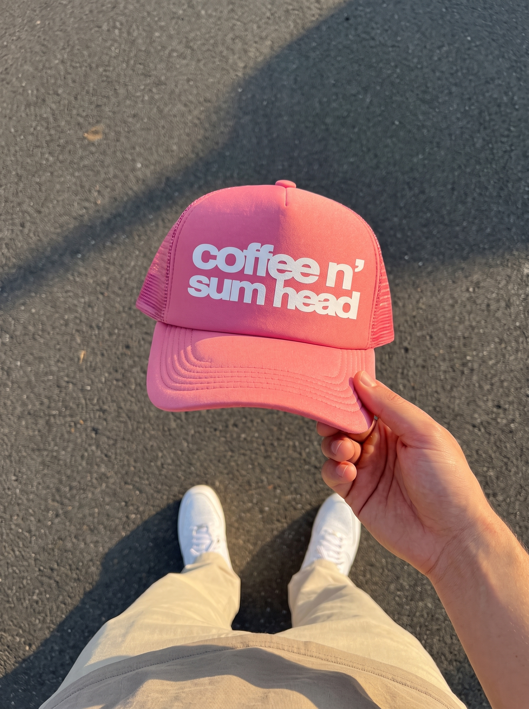 Gorra trucker "coffee n'sum head" Bean & Brim, vista lateral
